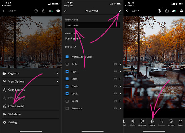 How to install Llightroom mobile presets step 3