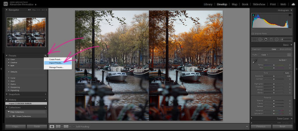 How to install Llightroom presets step 2